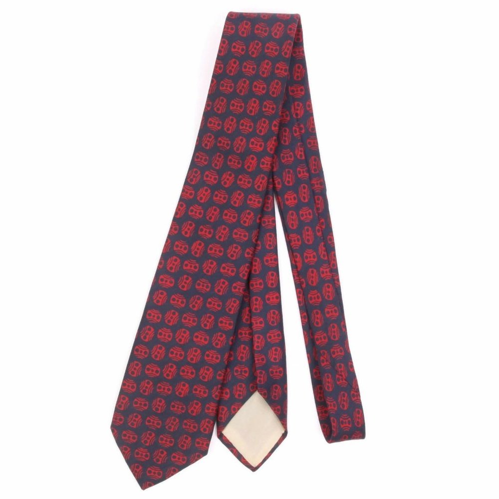 Vintage Ladybug Pattern Mod Geometric Circle Red … - image 2